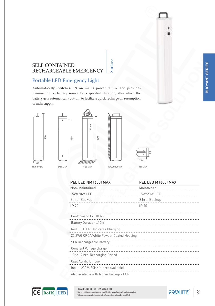 Emergency Light LED NM (600) MIN/MAX catalog page 3