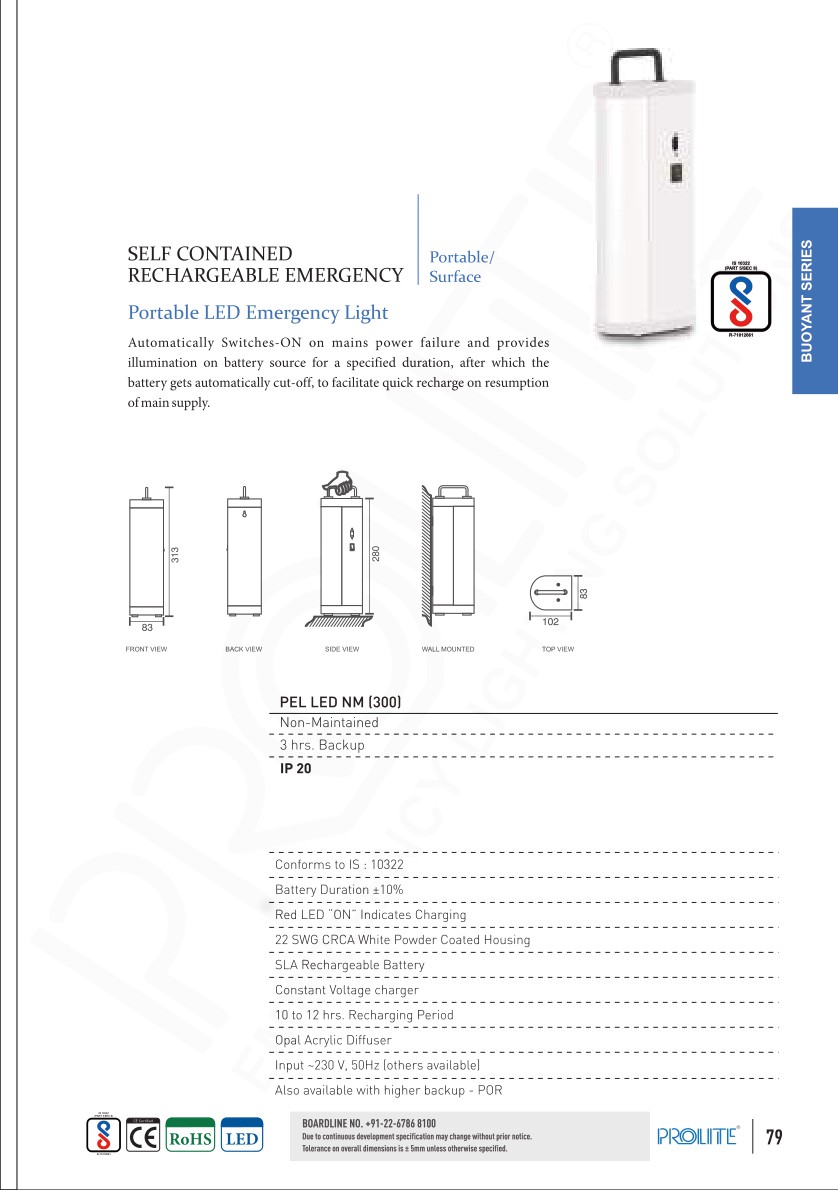 Industrial Emergency Light LED NM (300)/ BULK catalog page 2