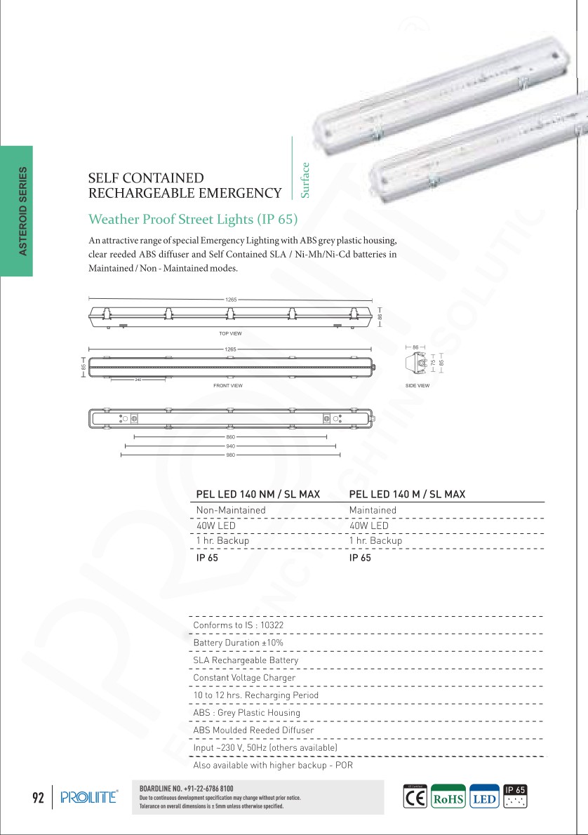 Industrial Emergency Light LED 140 NM/M/SL MINI/MAX catalog page 2