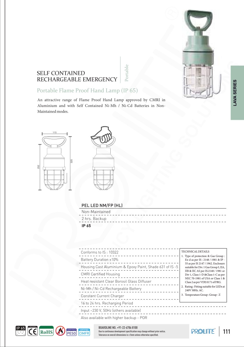 Explosion Proof Exit Light LED NM/FP (HL) catalog page 5