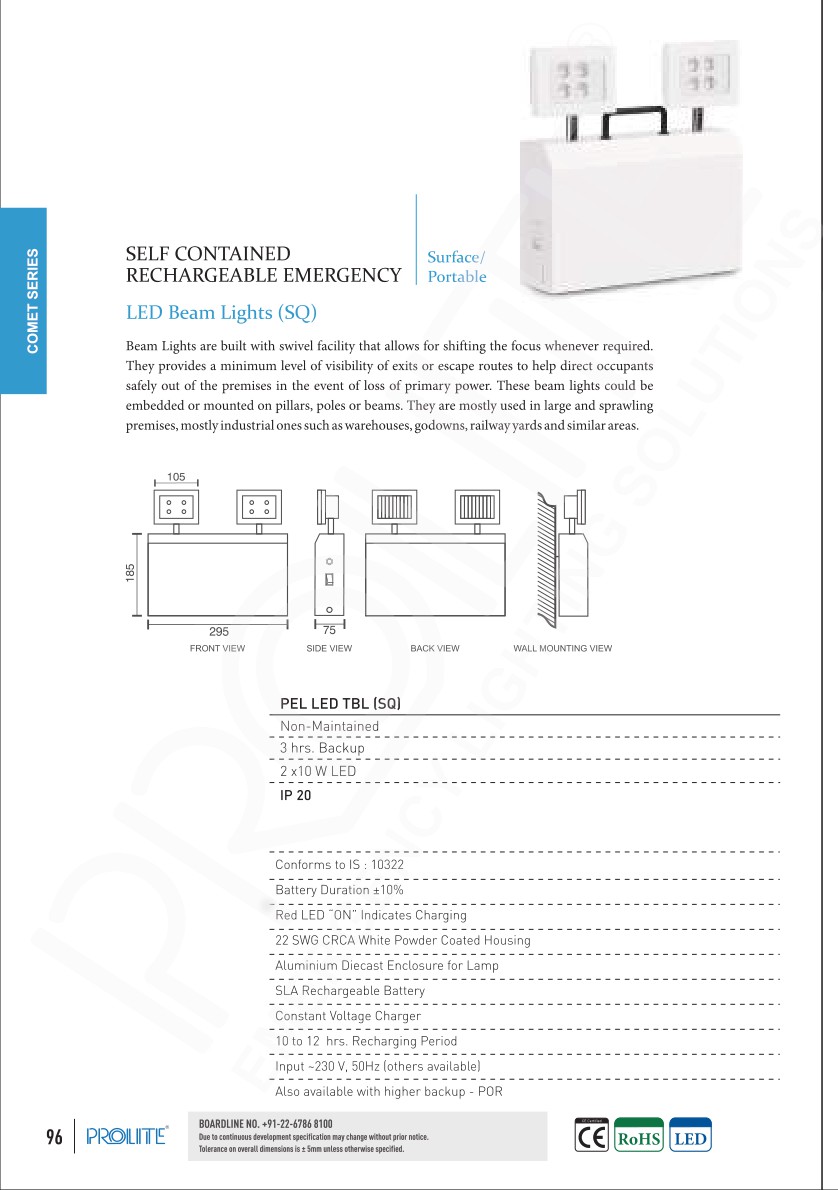 Emergency Twin Beam Light LED TBL (SQ) catalog page 1