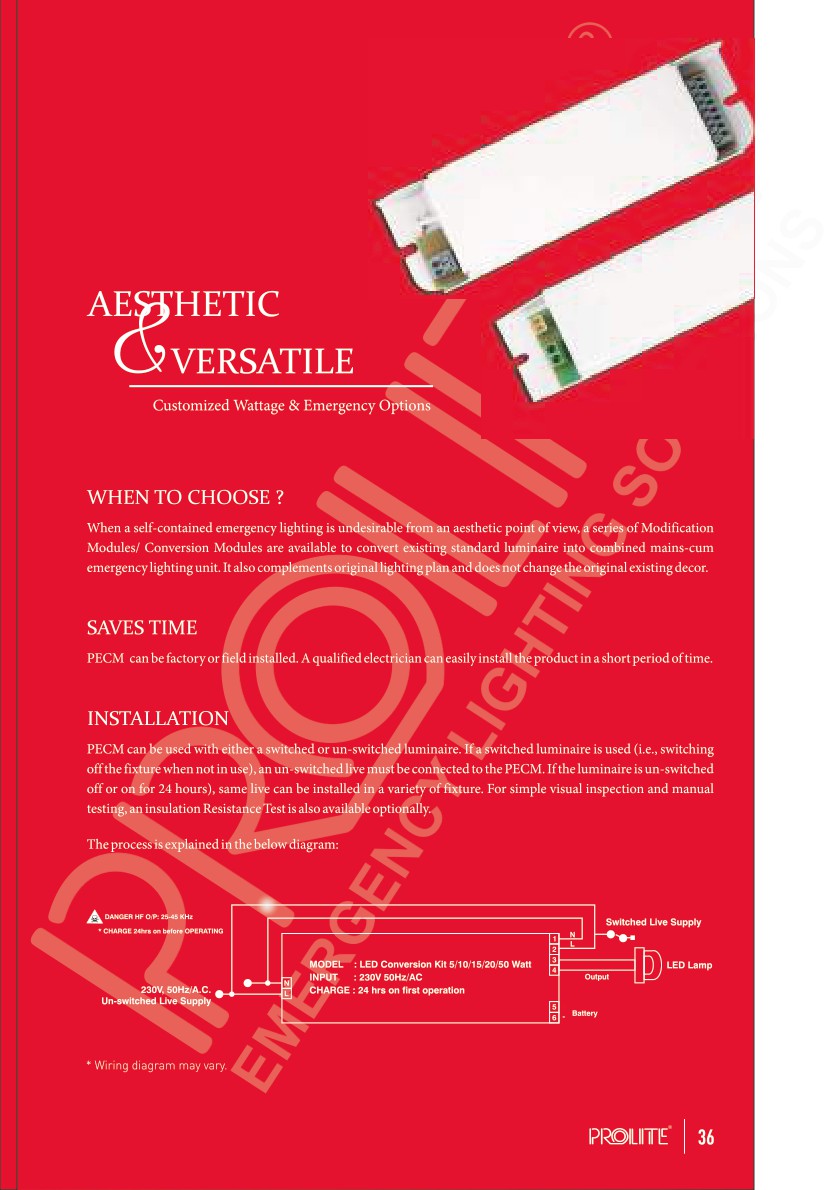 PEL Emergency Conversion Module catalog page 3