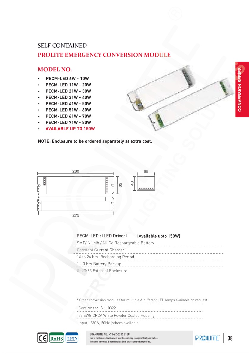 PEL Emergency Conversion Module catalog page 5