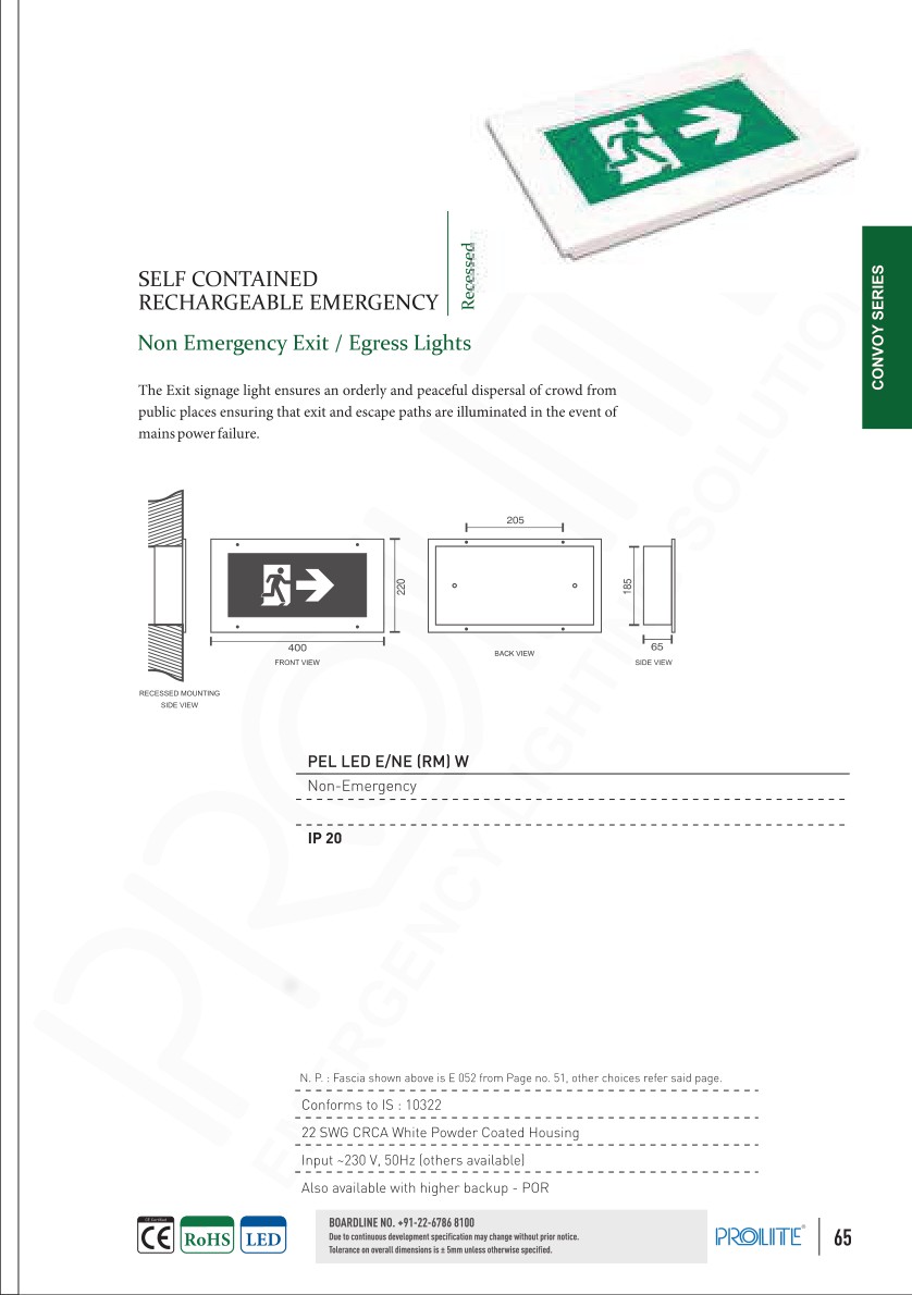 Emergency Exit Light LED E/NM/M/P (RM) W catalog page 5