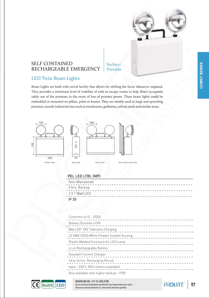 Emergency Twin Beam Light LED LTBL (MP/BP) catalog page 1