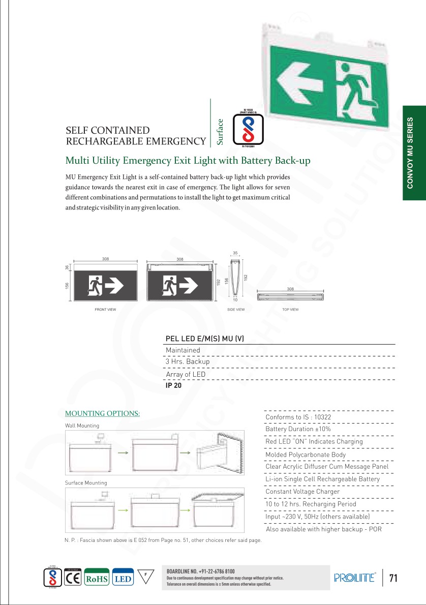 PEL LED E/M (S) MU (V) catalog page 3