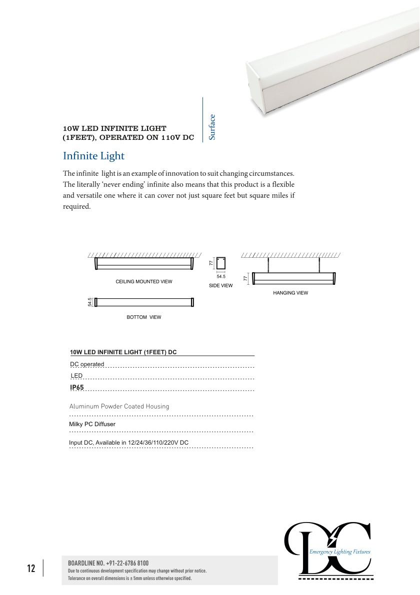 10W LED INIFINITE LIGHT (1 FEET) DC catalog page 2