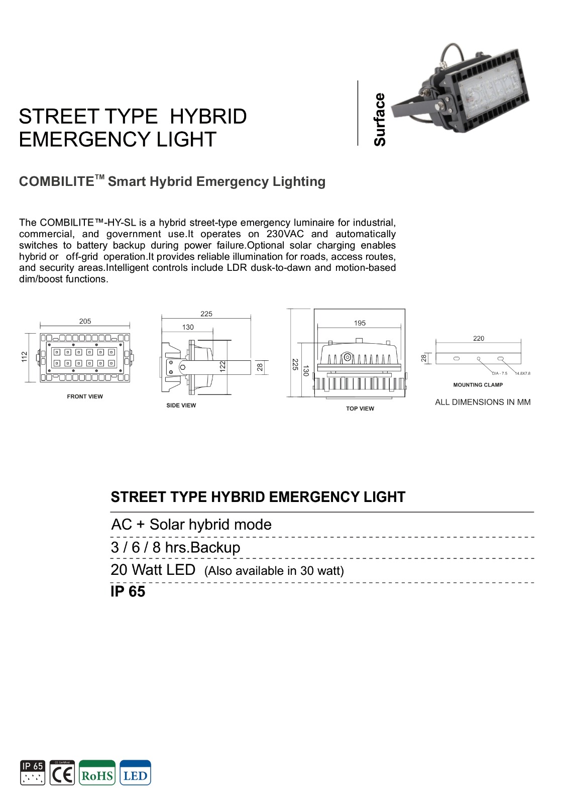 Evacuation Flood Light catalog page 1